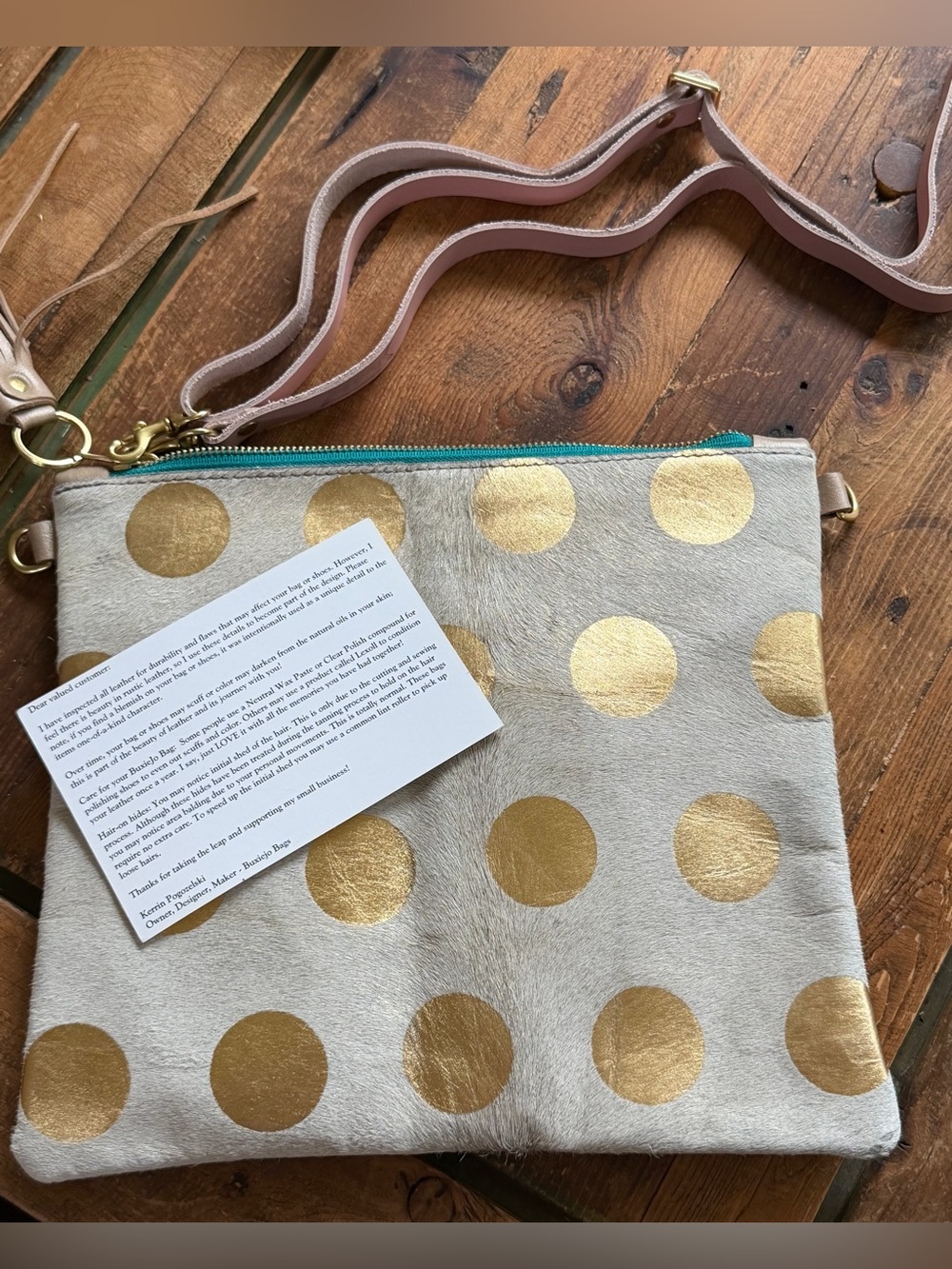 BuxieJo Golden Polka Dots Bag